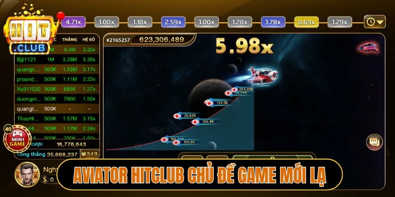 Aviator Hitclub đem đến chủ đề game mới lạ