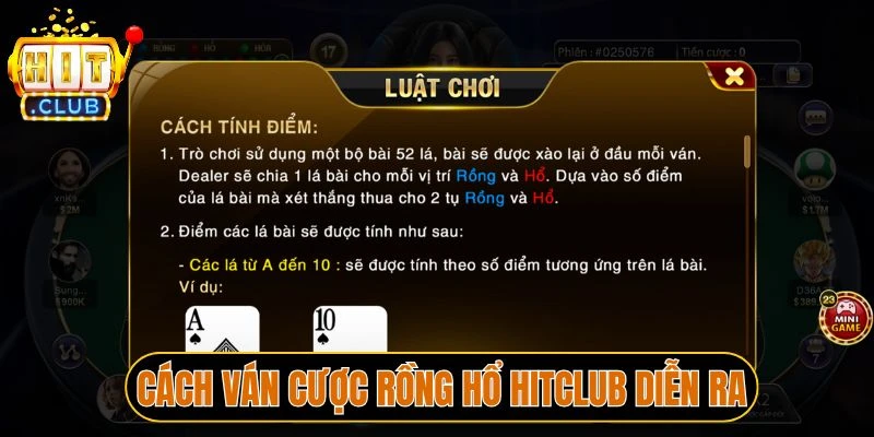 Cách một ván cược Rồng hổ Hitclub diễn ra