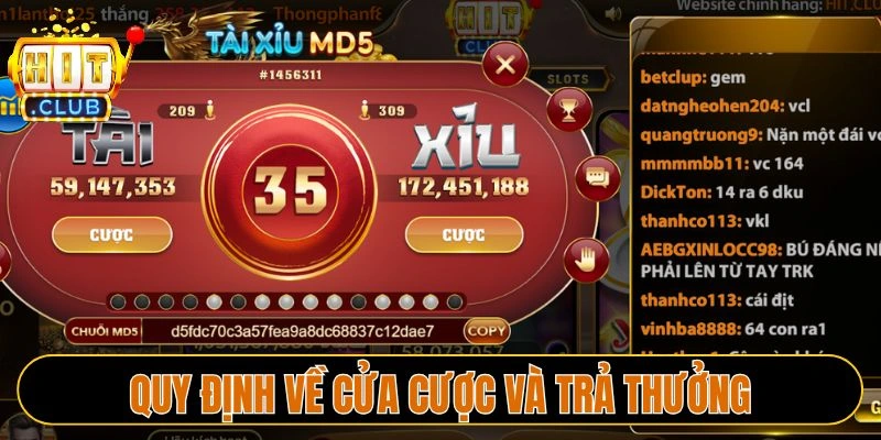 Quy định về cửa cược và trả thưởng